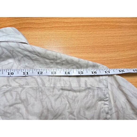 Billy Reid Mens Button Down Shirt S Artsy Abstract Leaf Pattern Casual Comfort - Picture 5 of 10